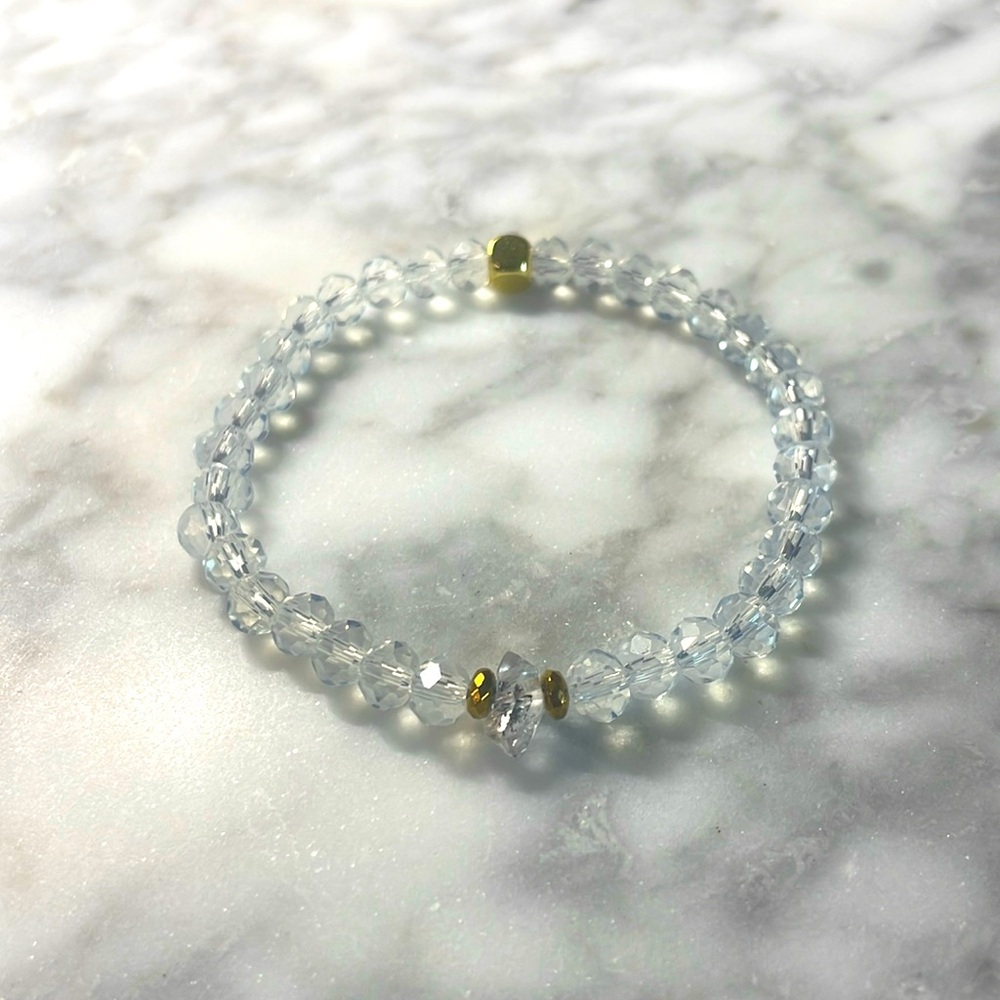 Herkimer Diamond & Swarovski Crystal Bracelet